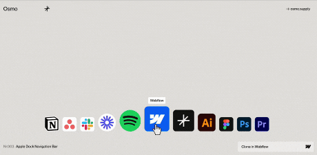 Apple Dock Navigation Bar