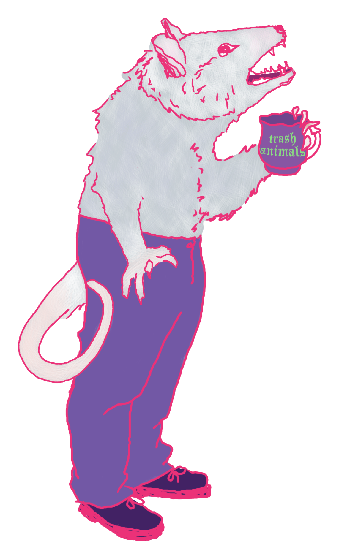 Opossum illustration for a community event