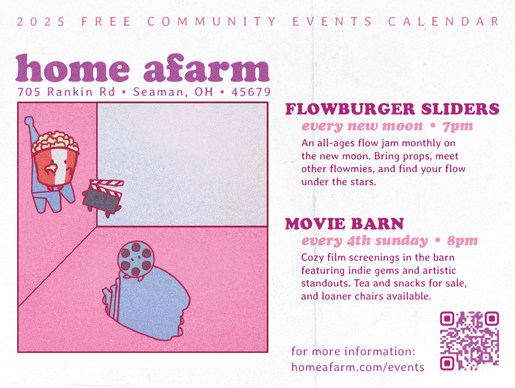Home Afarm Co-op commUnity events poster