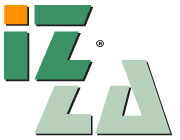 Abstract geometric design with stylized shapes in green, light green, and orange colors.