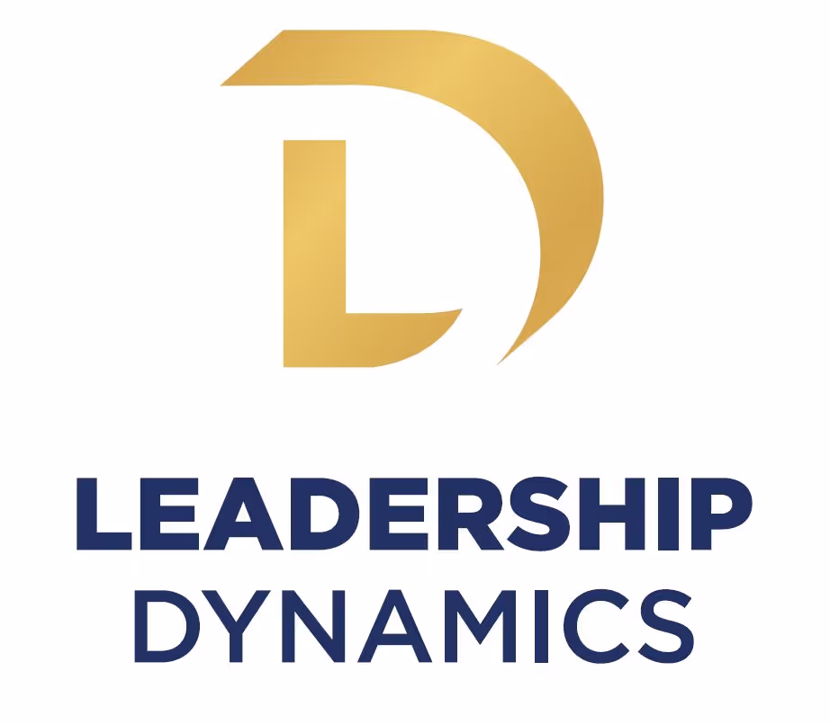 Logo with gold stylized letter D above the bold navy text 'LEADERSHIP DYNAMICS'.