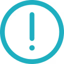 Exclamation mark inside a circle, indicating an alert or warning.