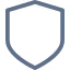 Outline of a shield icon.