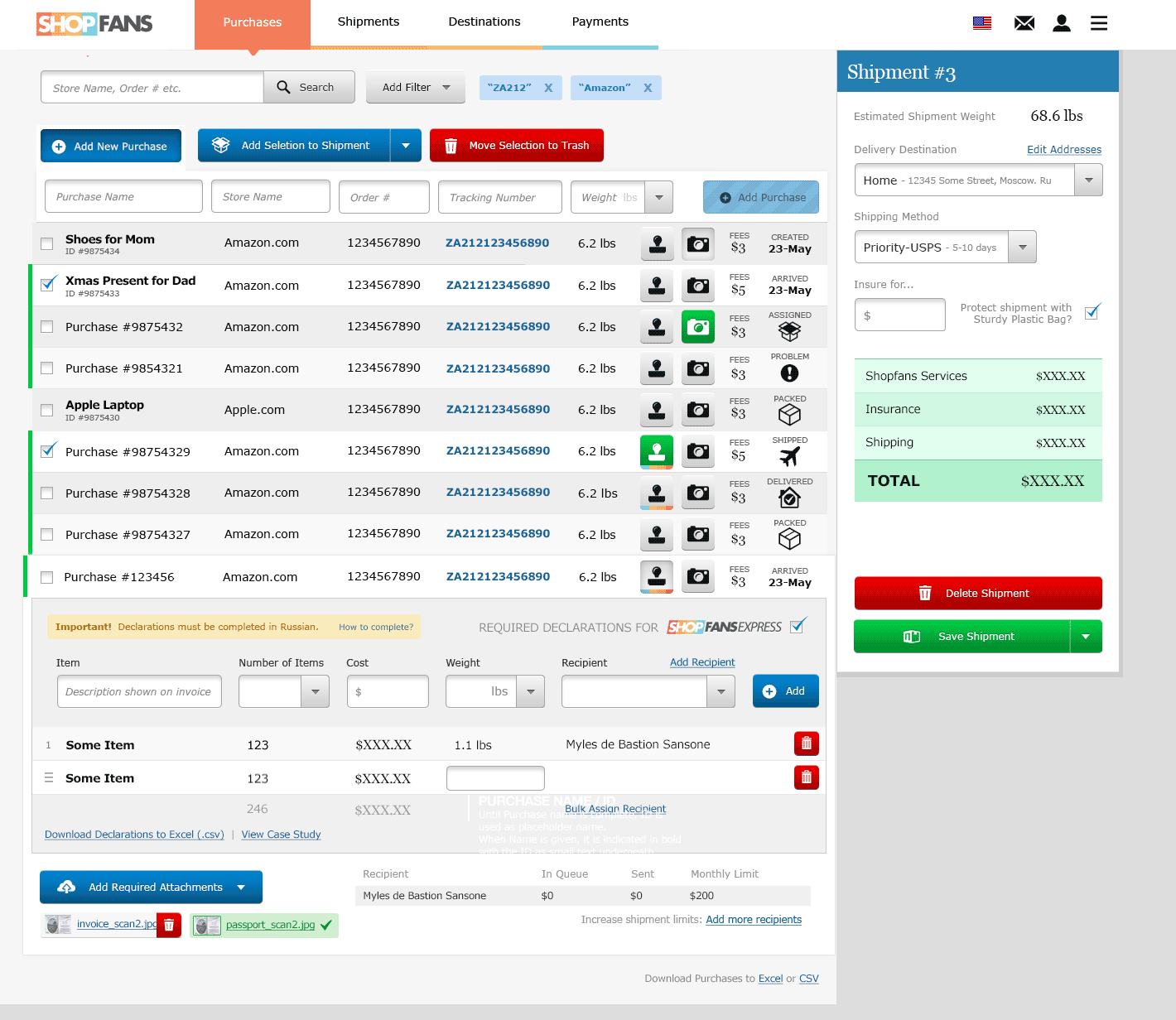 Purchase Page Shopfans Desktop Web App