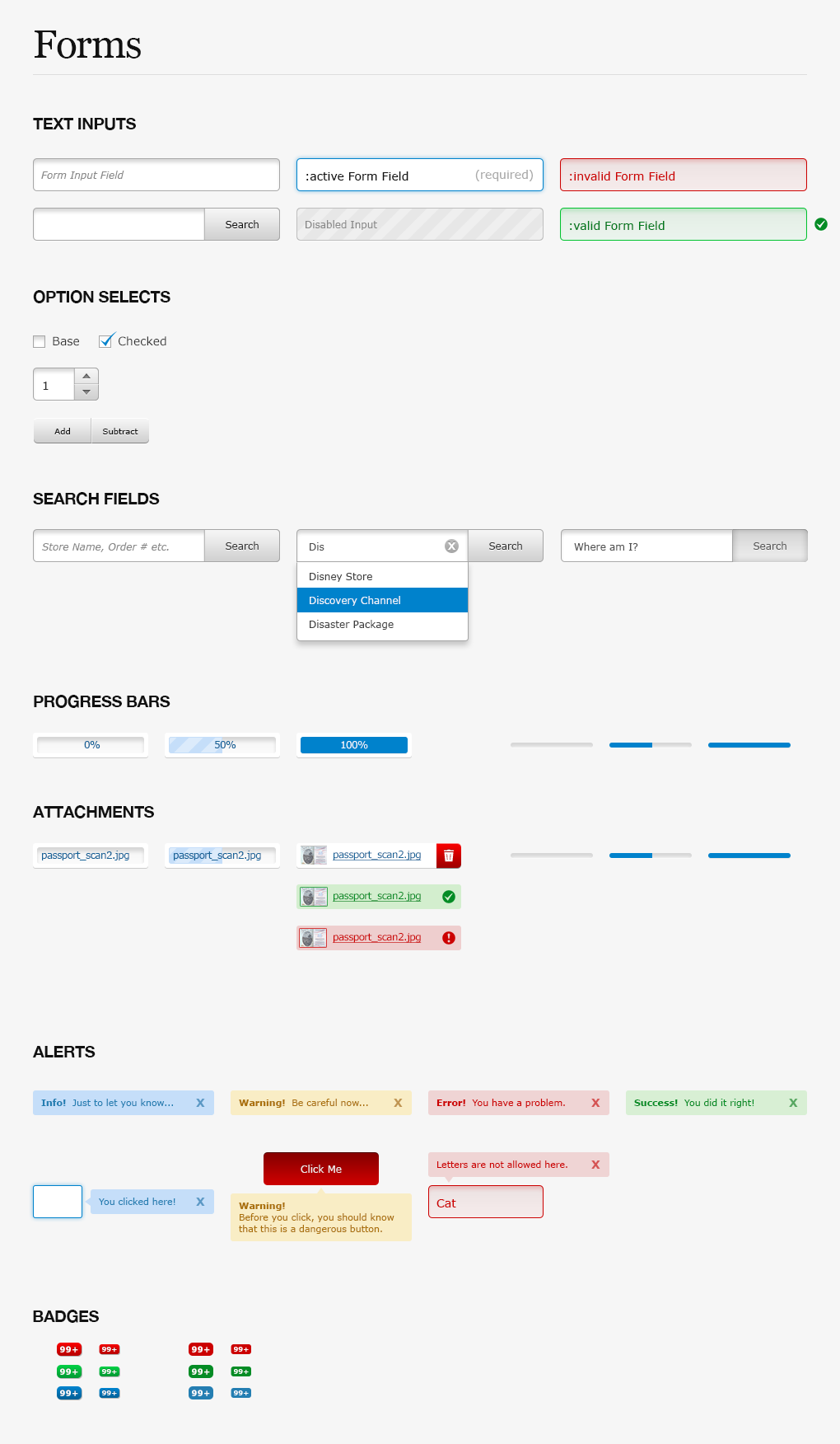Shopfans Desktop Web App Forms Styleguide
