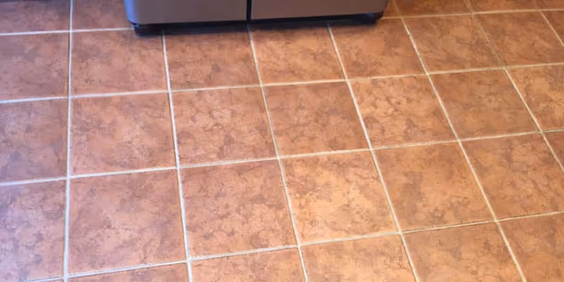 Ceramic tile that has been cleaned
