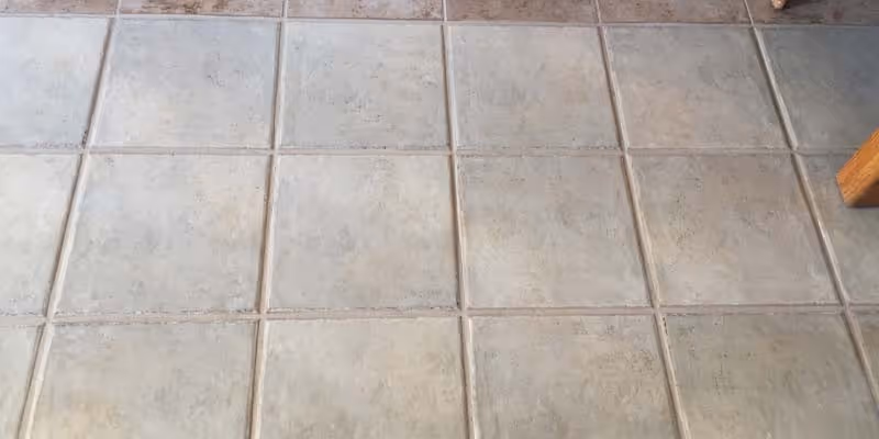 Tile after our grout color sealing