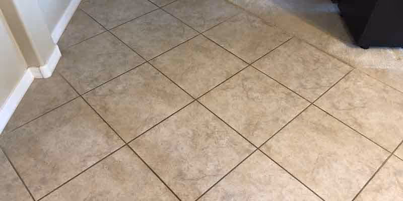 dirty black grout lines