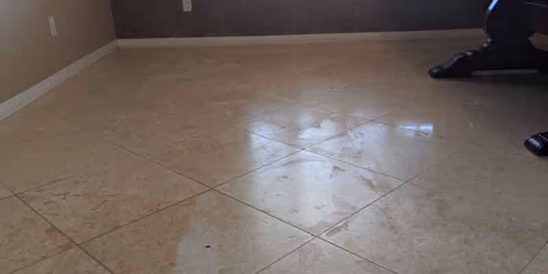 dull travertine before restoring