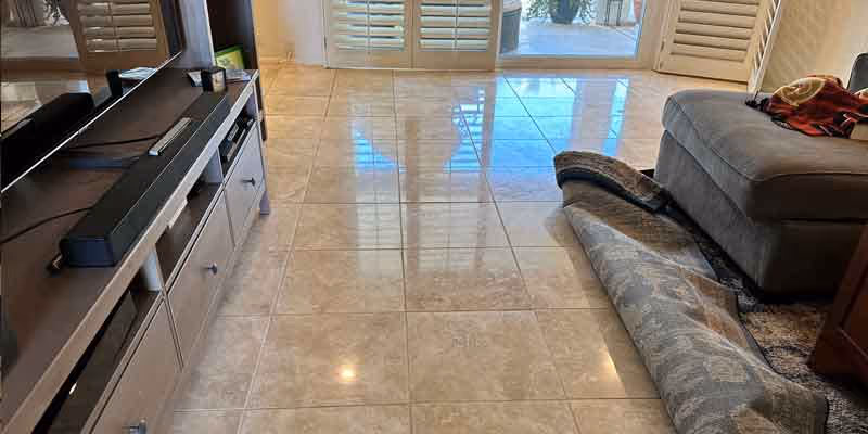 travertine floors after polishing 