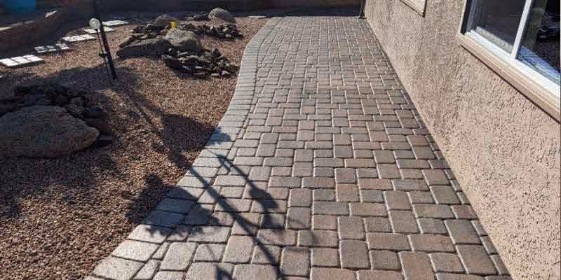 brick pavers stripped, cleaned and resealed with wet look sealer