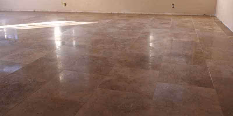 travertine tile stripped