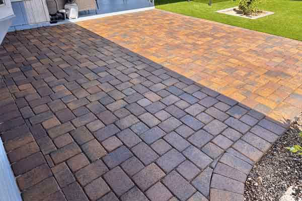 Restored patio pavers