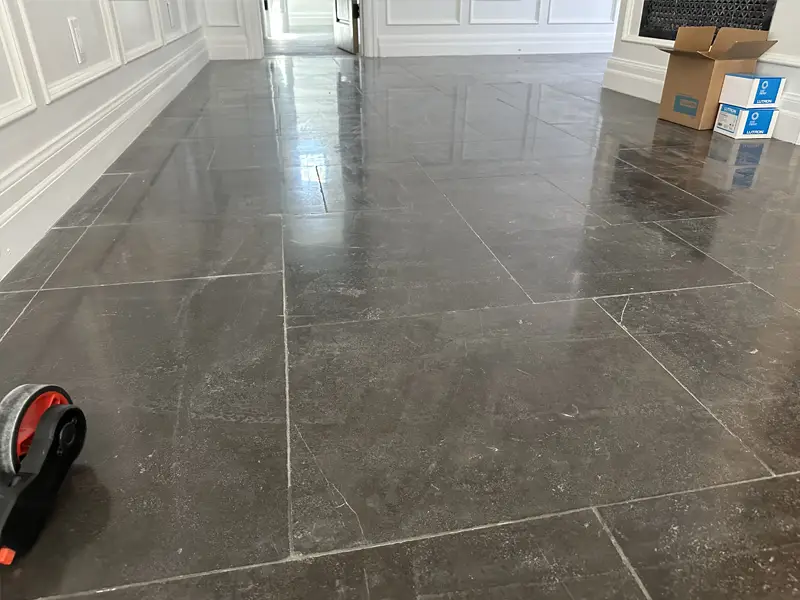 Belgian Bluestone limestone flooring in Paradise Valley, Arizona