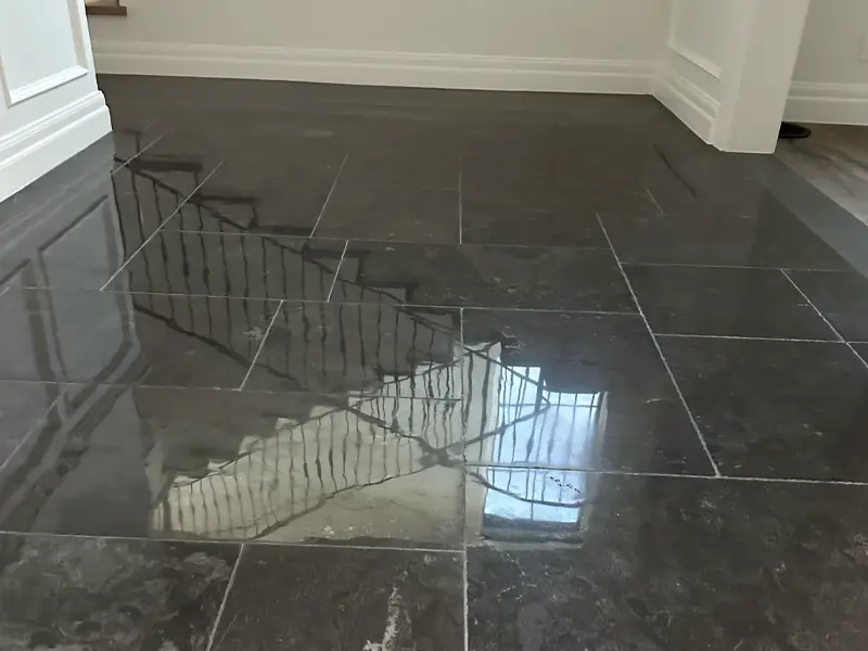 Marble floor polishing project photo