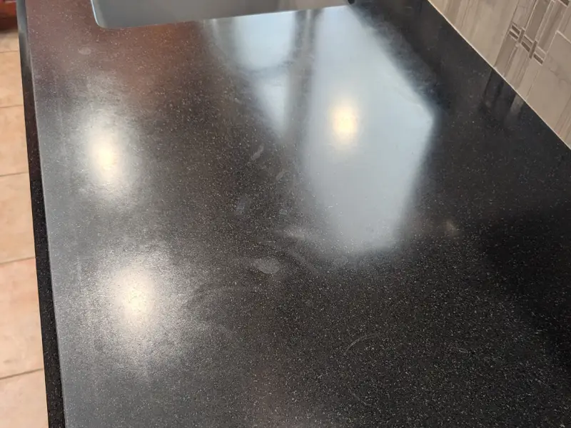 Close-up of natural granite countertop pattern at Scottsdale project