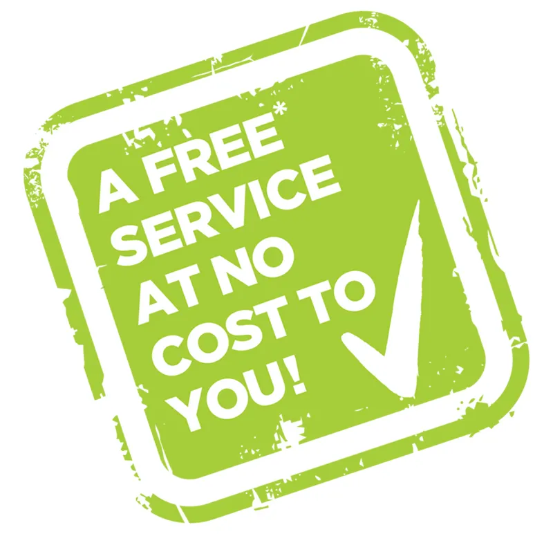 A Free service at no cost to you!