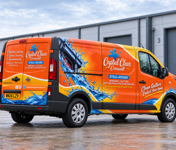 vehicle livery, van graphics full wrap cornwall