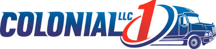 Colonial LLC logo with stylized red number 1 and a delivery truck graphic.