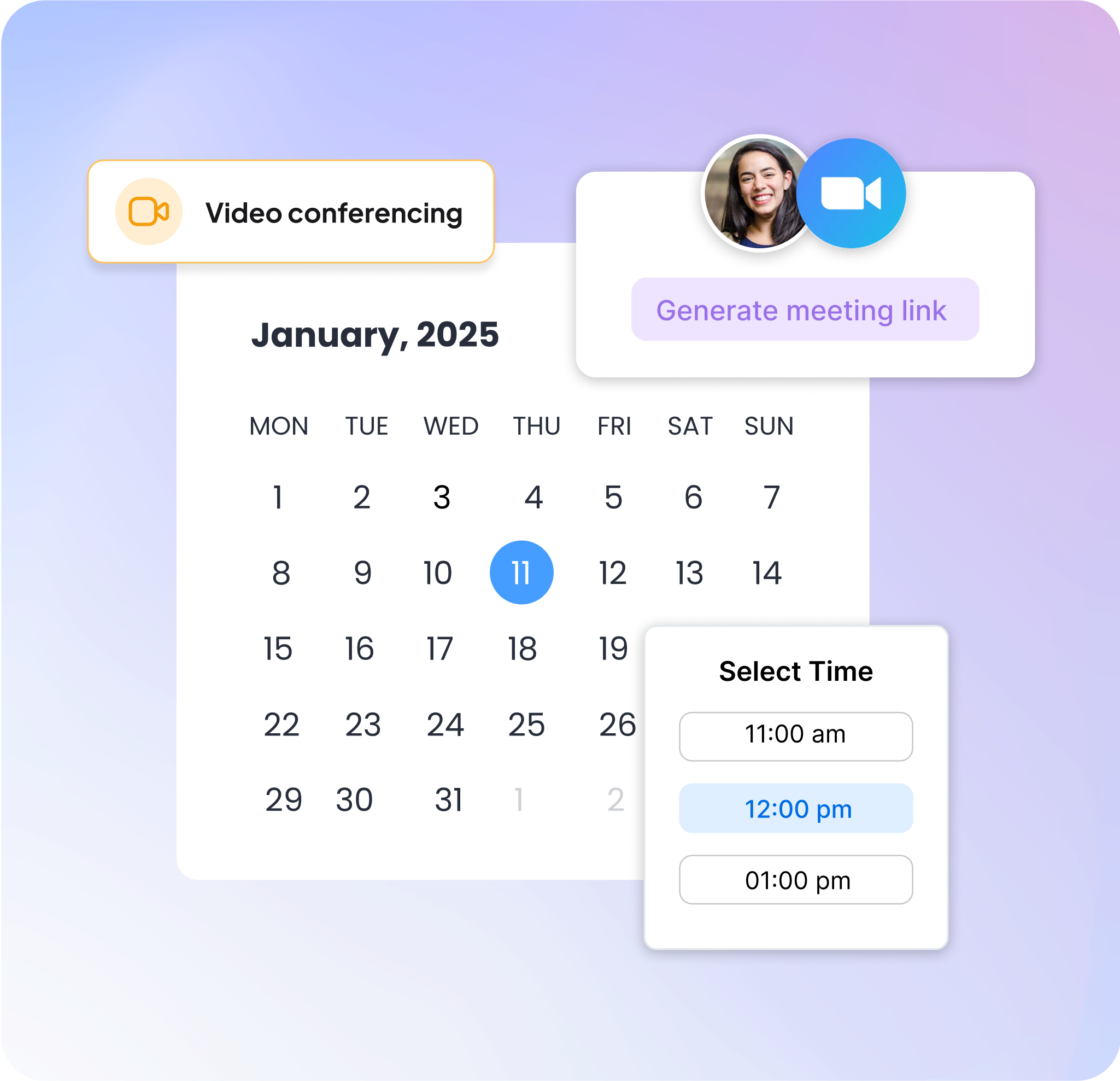 Generated automated meeting links