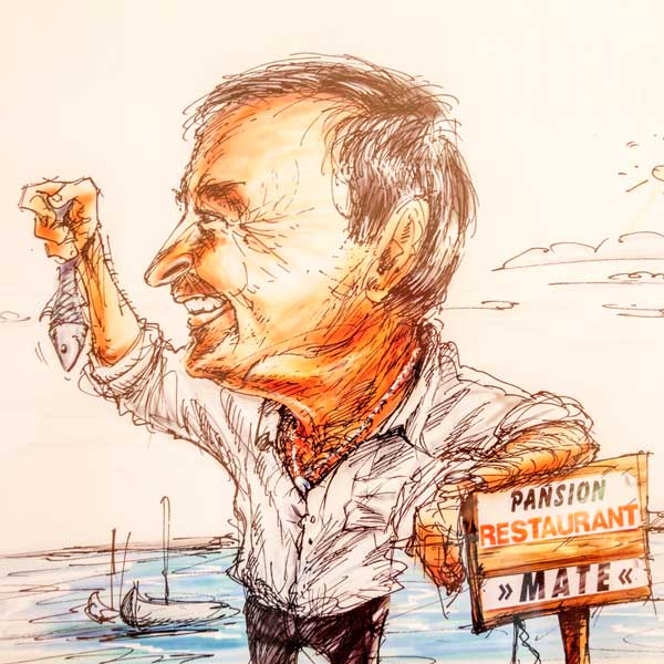 Karrikatur von Onkel Mat