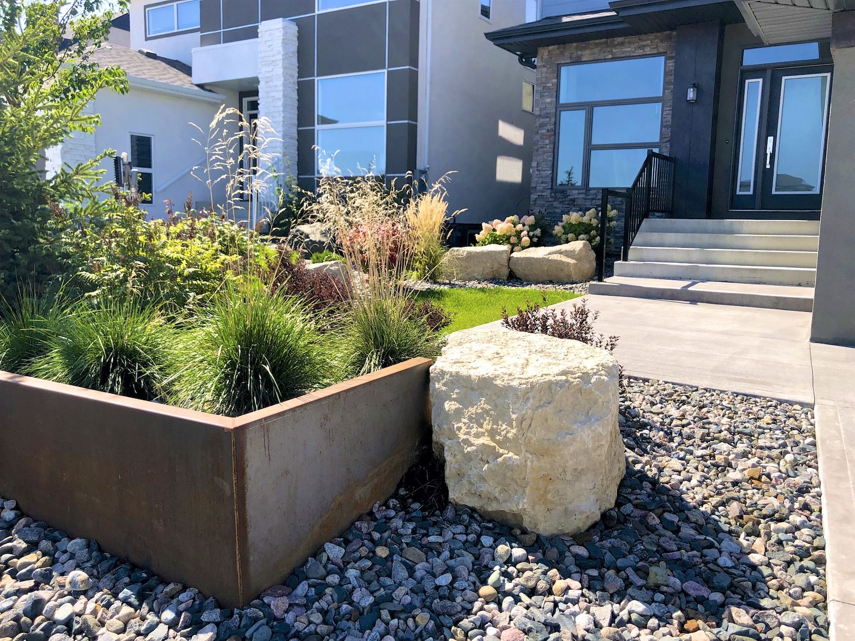 Modern Front Yard landscaping