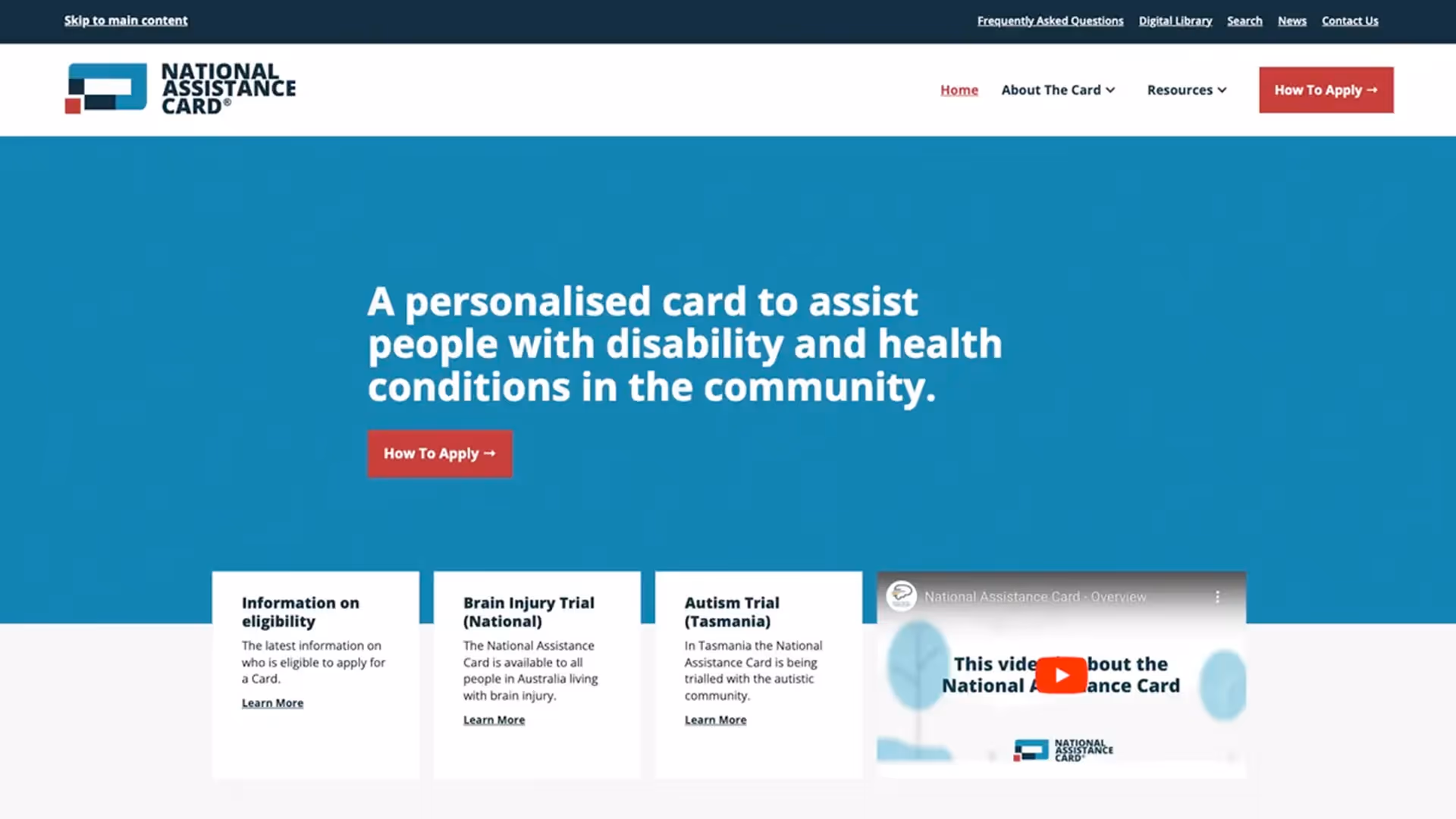 National Assistance Card