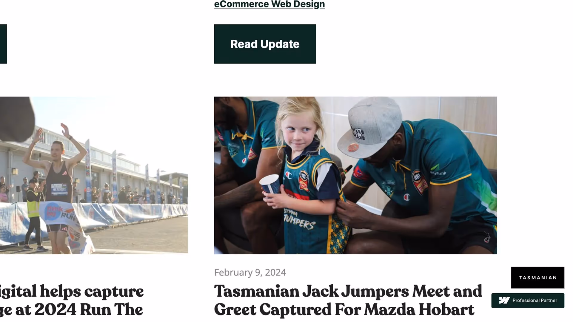 screenshot of wakeford digital website with tasmanian mark in right corner