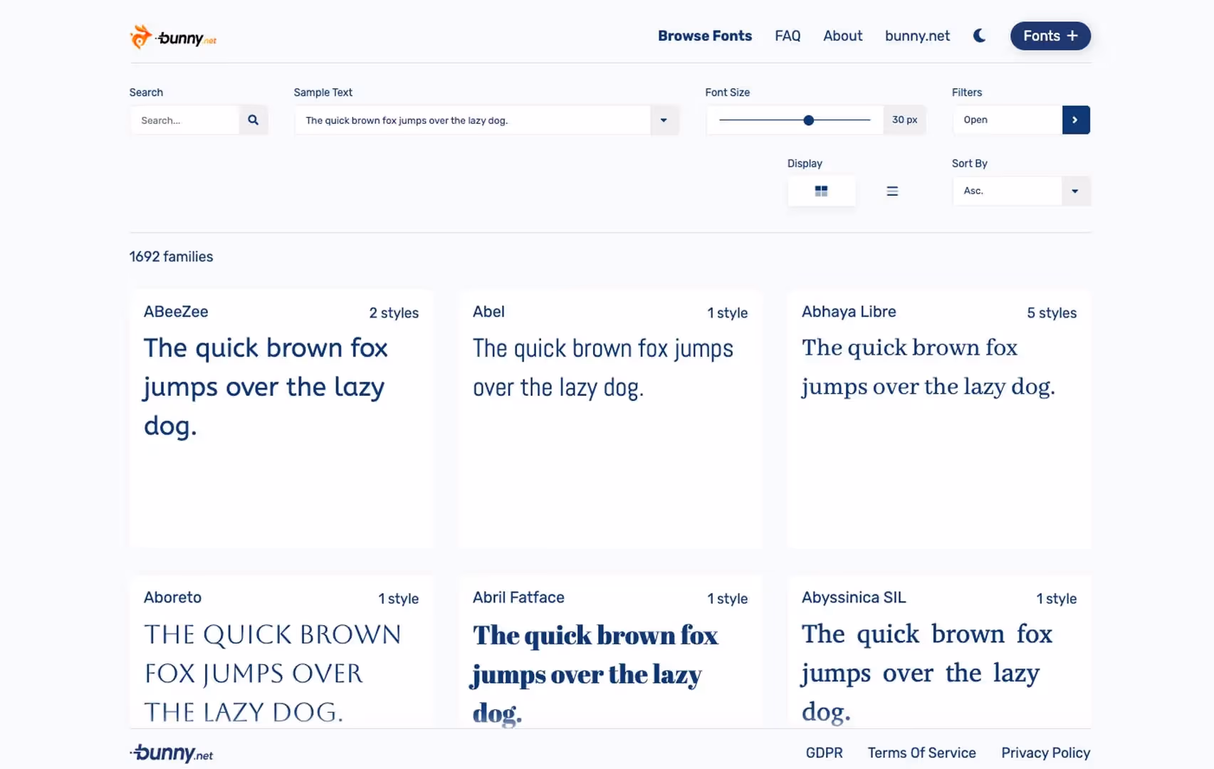 Bunny Fonts
