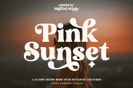 Pink Sunset - Modern Retro Serif