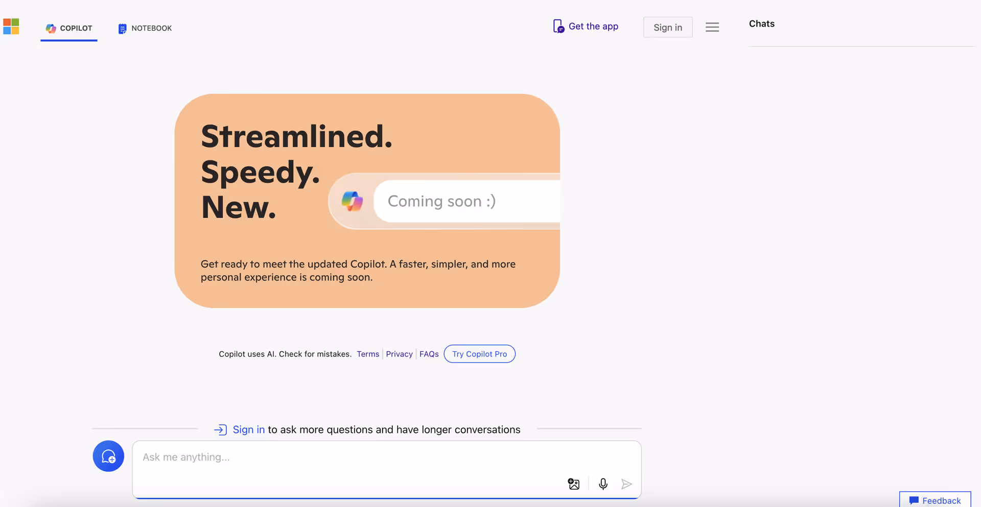 screenshot of microsoft copilot