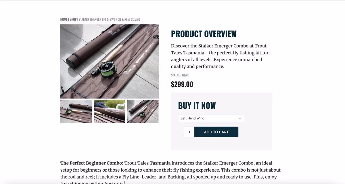 trout tales tasmania online fishing shop 