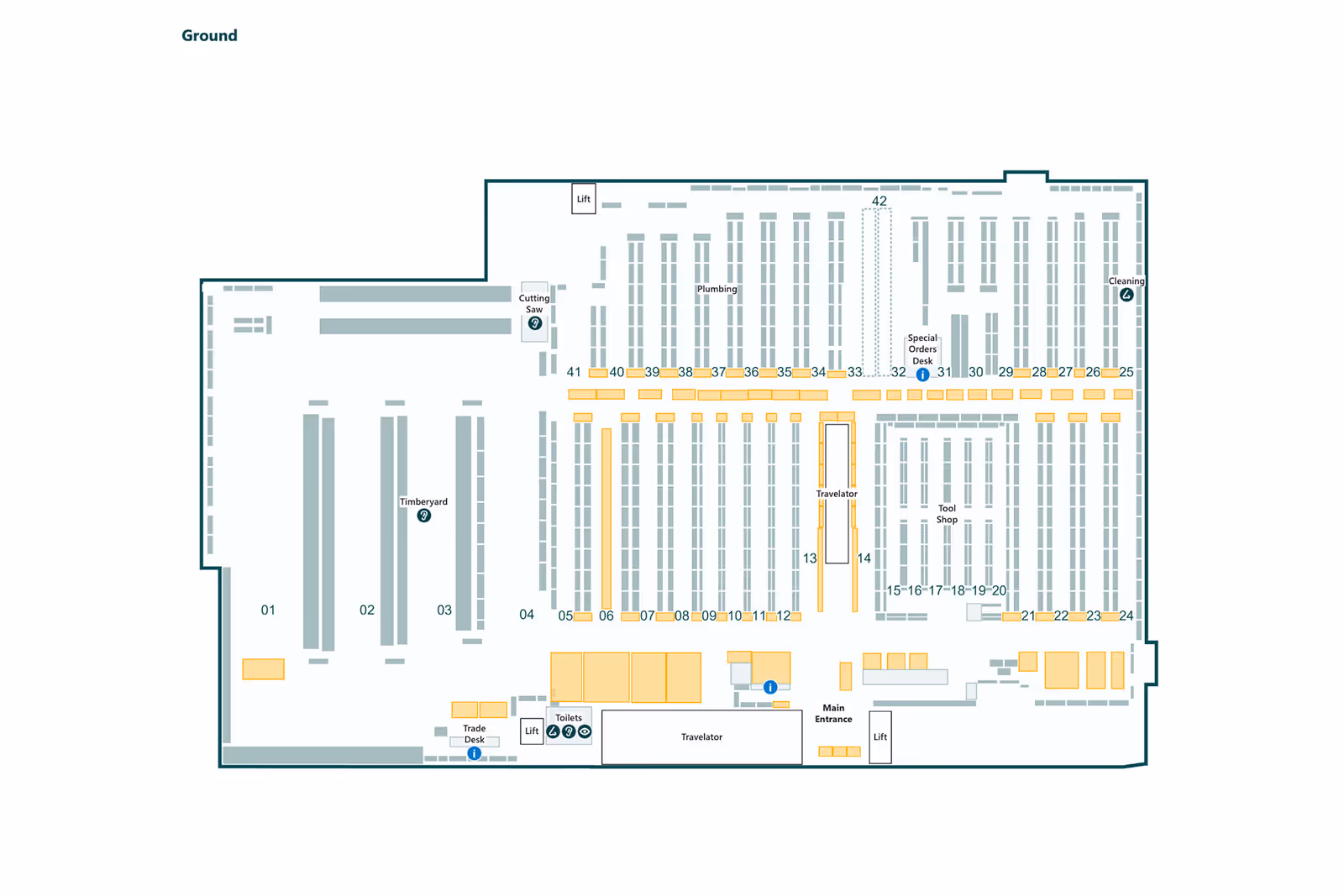 2d plan view of bunnings map