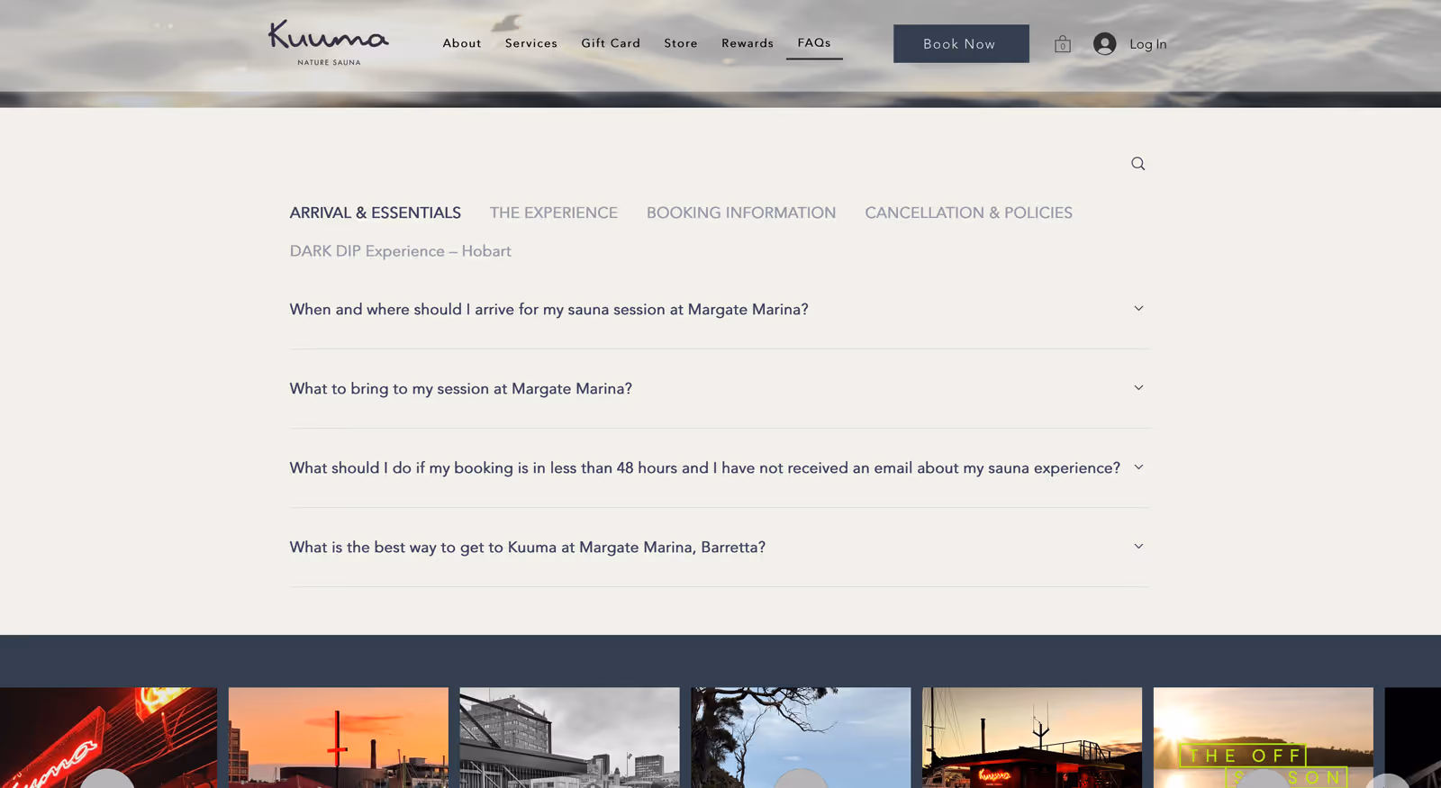 kuuma faq website page