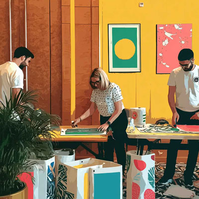 Akgıda Değer Lansman Toplantısında Serigrafi Keyfi