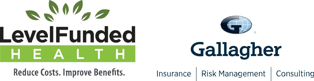 Level Funded Health logo. Reduce costs. Improve Benefits.