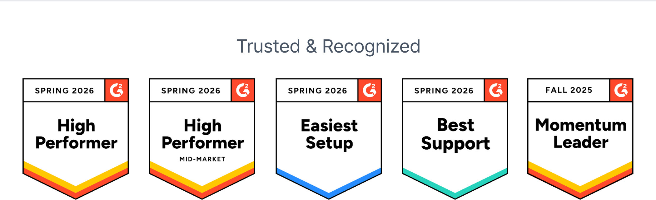 Trusted & Recognized - G2 Awards