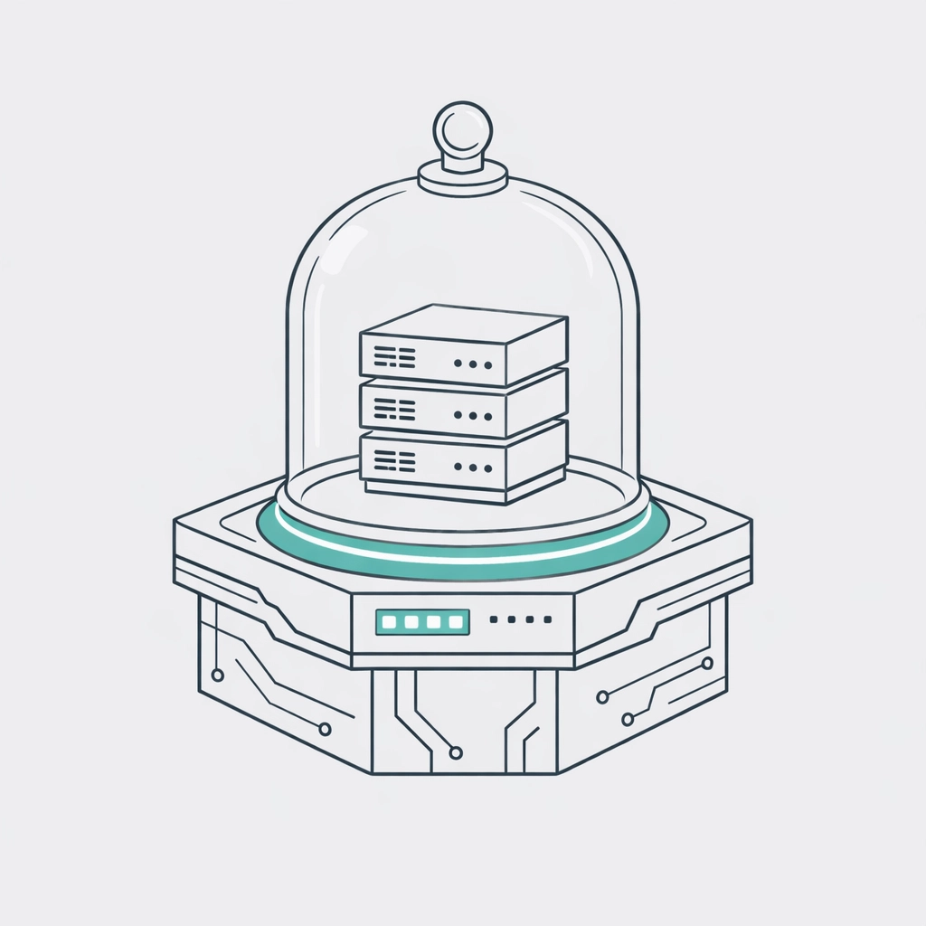 Secure developer sandbox illustration representing safe payment gateway testing and UAT environment.