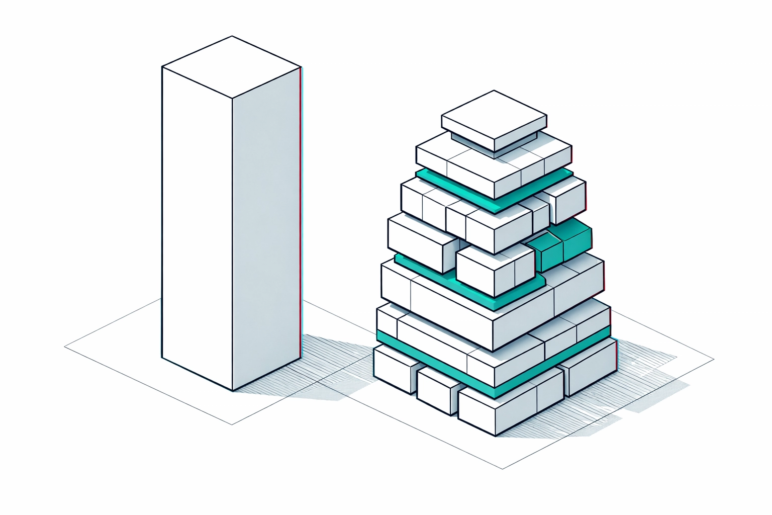A comparison of flat rate vs interchange plus costs showing how layered pricing saves money at scale.