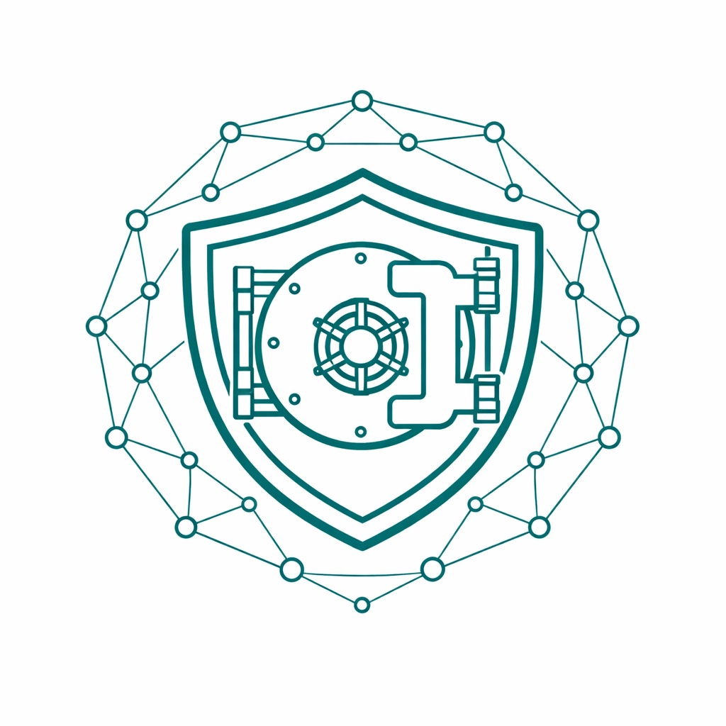 Teal vault icon representing secure payment tokenization and PCI compliant storage in the customer vault.