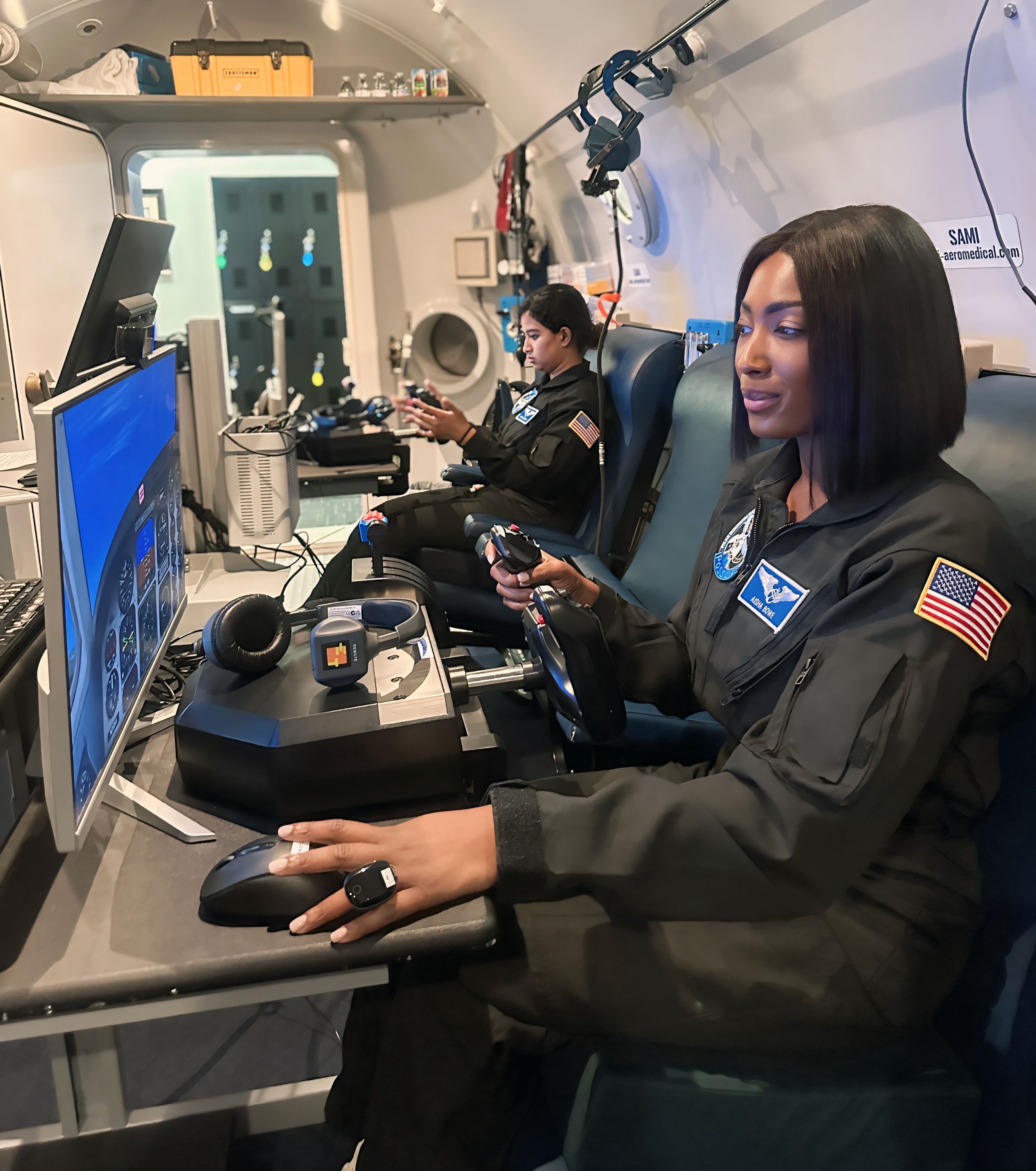 Aisha Bowe hypoxia awareness training at SAMI