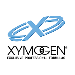 Xymogen logo with stylized blue overlapping letters X and Y above the text 'XYMOGEN EXCLUSIVE PROFESSIONAL FORMULAS'.