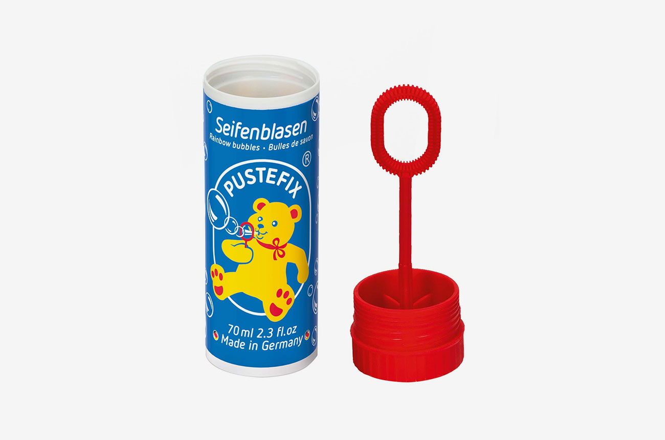 Das heute aktuelle PUSTEFIX Produkt mit dem neu gestalteten Bären