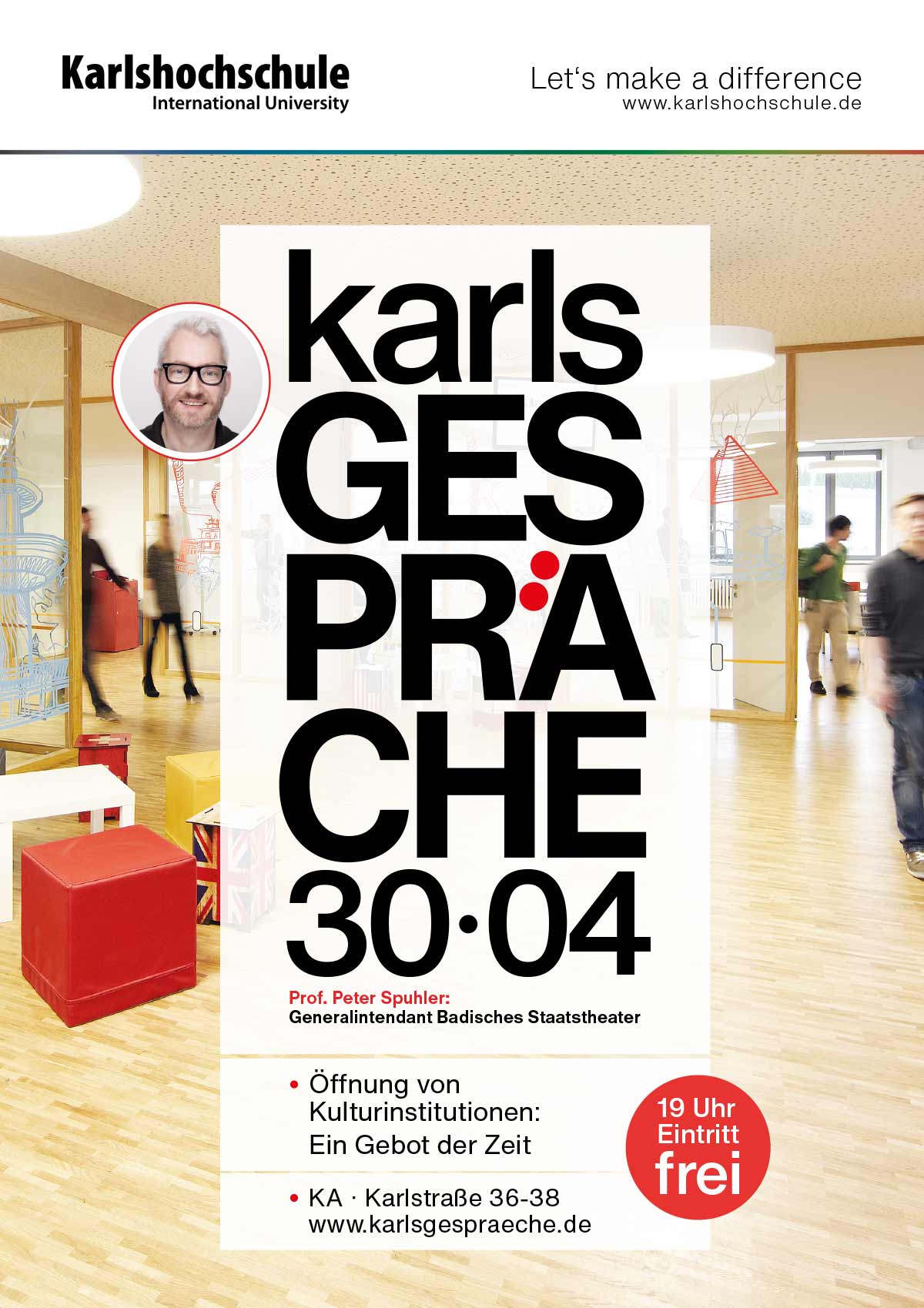 Karlshochschule Plakatdesign Karlsgespräche