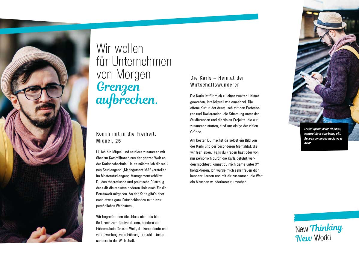 Karlshochschule Corporate Design Studie Gesellschaftsverbinder - Innenseite