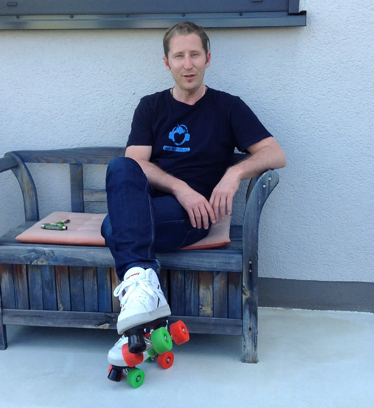 Toby mit Skates