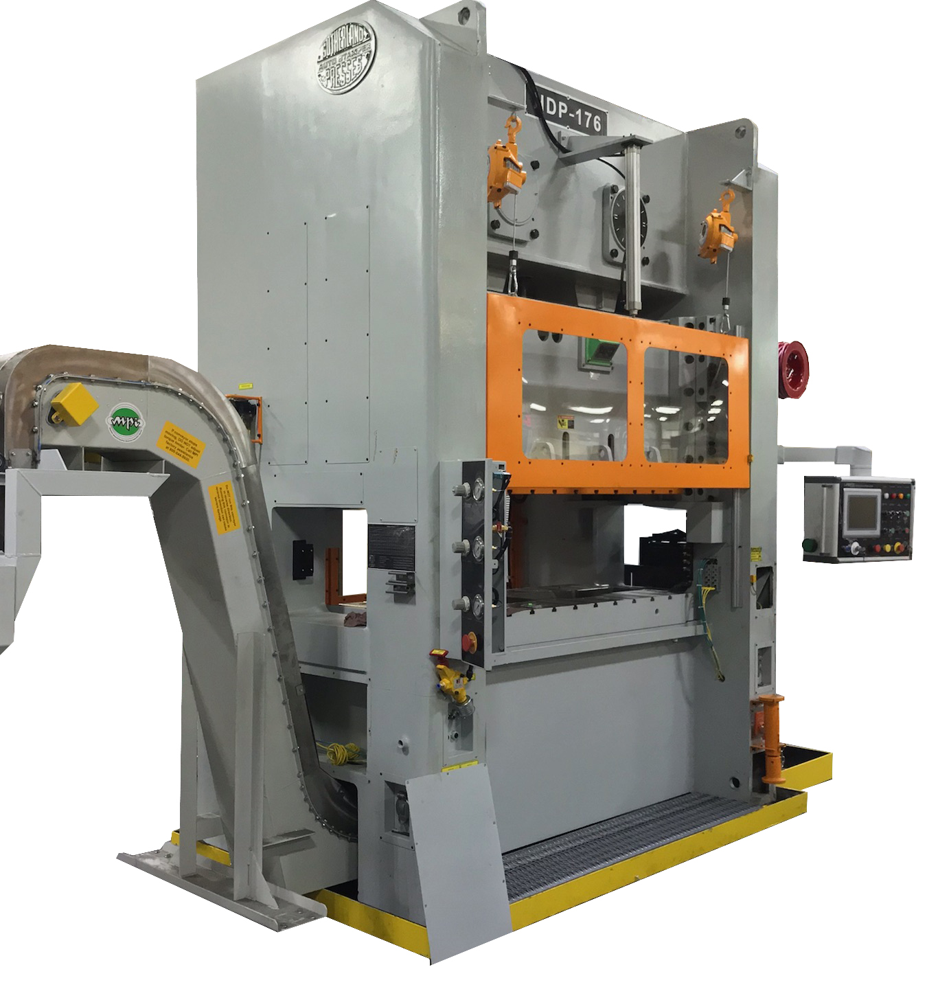 Sutherland HDP-176 hydraulic press with automation