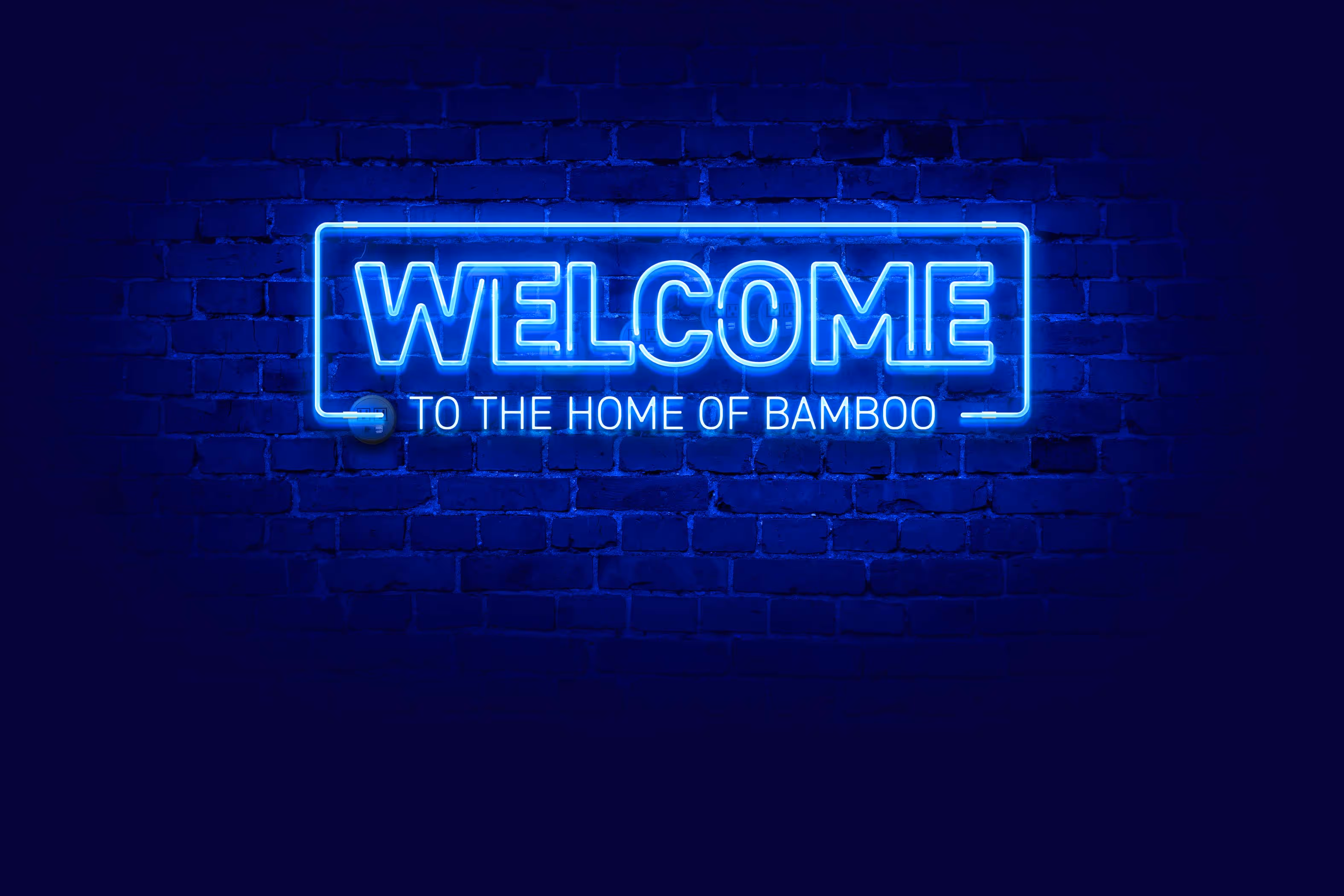 Neon Welcome Sign - TURNED ON
