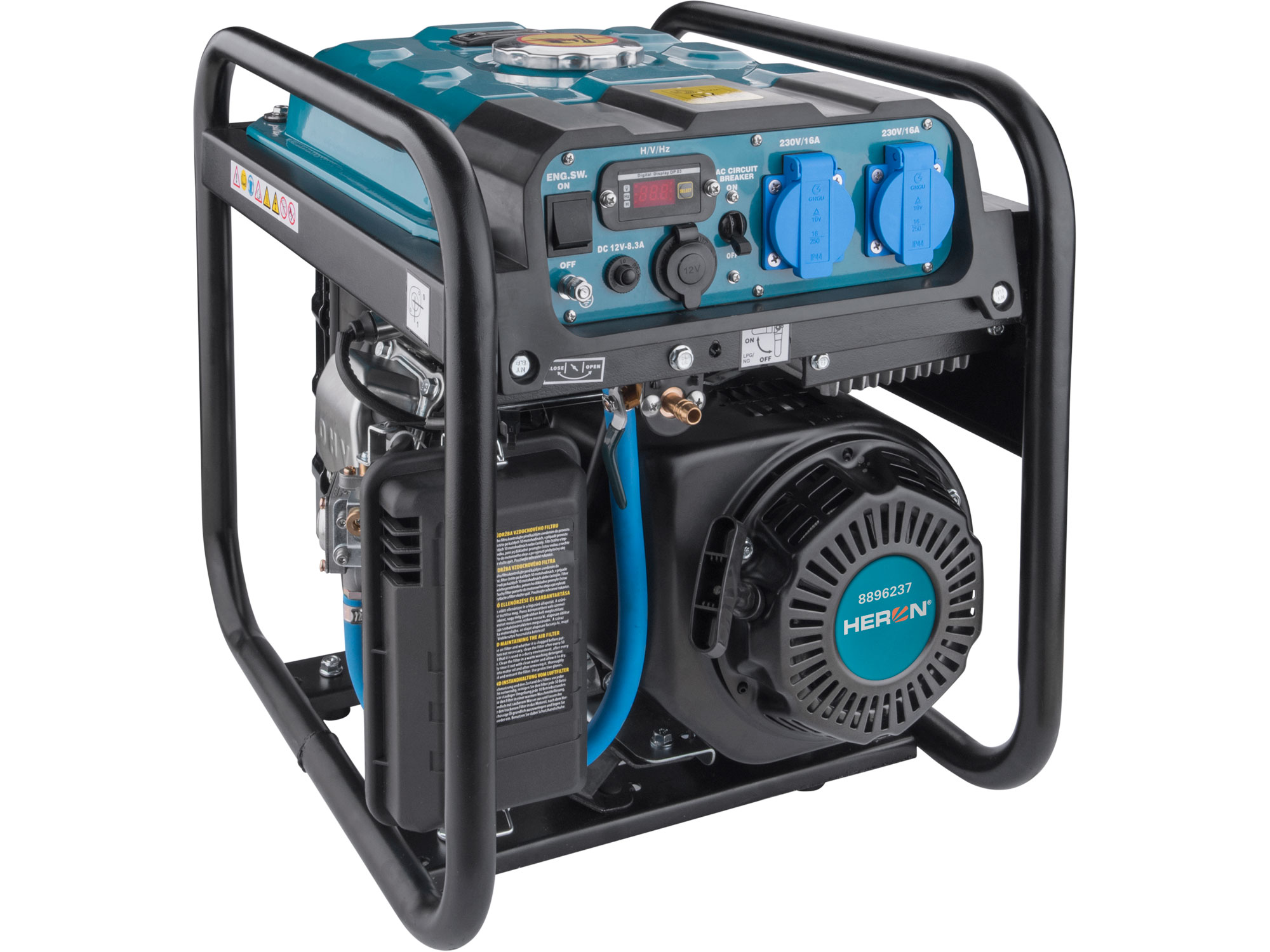 elektrocentrála digitální invertorová (benzín/LPG/NG), 7,5HP/4kW