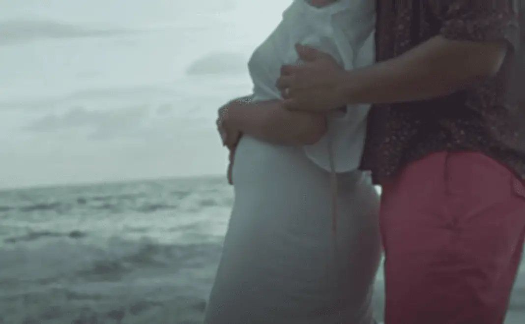 Chrissy Teigen and husband John Legend in Legend's music video for the song "Wild"